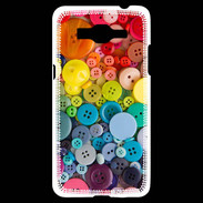Coque Samsung Grand Prime 4G Arc en ciel de boutons de couture