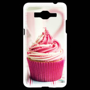 Coque Samsung Grand Prime 4G Cup cake rose et blanc