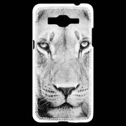 Coque Samsung Grand Prime 4G Lion en noir et blanc