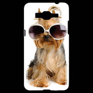 Coque Samsung Grand Prime 4G Chien Yorkie avec lunette de soleil