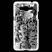 Coque Samsung Grand Prime 4G graffiti seamless background en noir et blanc
