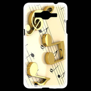 Coque Samsung Grand Prime 4G Portée de notes en or