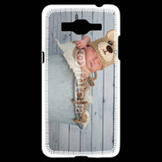 Coque Samsung Grand Prime 4G Bébé nounours dormant dans une bassine