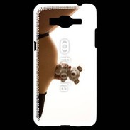 Coque Samsung Grand Prime 4G Femme enceinte avec peluche
