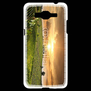 Coque Samsung Grand Prime 4G Couché de soleil sur champs de vignes