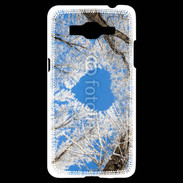 Coque Samsung Grand Prime 4G arbres enneigés coeur