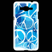 Coque Samsung Grand Prime 4G Peace and love Bleu