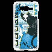 Coque Samsung Grand Prime 4G Tête de Mort Chat noir