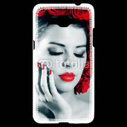 Coque Samsung Grand Prime 4G Vernis rouge et roses esthétisme