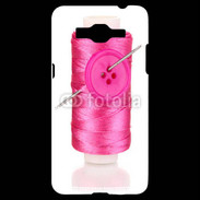 Coque Samsung Grand Prime 4G Fil à couture rose 