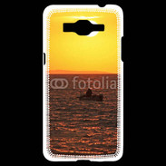 Coque Samsung Grand Prime 4G Levé de soleil et bateau de pêche en mer