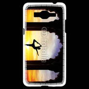 Coque Samsung Grand Prime 4G Danseuse yoga temple couché de soleil