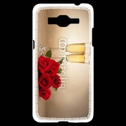 Coque Samsung Grand Prime 4G Coupe de champagne, roses rouges