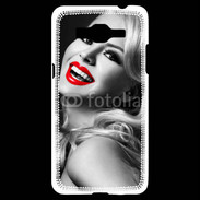Coque Samsung Grand Prime 4G Rouge à lèvres Fashion en noir et blanc
