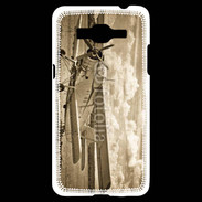 Coque Samsung Grand Prime 4G Vieux biplans en noir et blanc