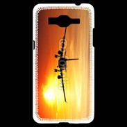 Coque Samsung Grand Prime 4G Avion de ligne et couché de soleil