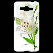 Coque Samsung Grand Prime 4G Fleurs de Lys blanc
