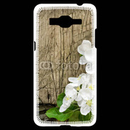 Coque Samsung Grand Prime 4G Fleurs sur fond en bois
