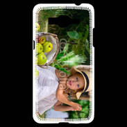 Coque Samsung Grand Prime 4G Petite fille avec panier de pommes