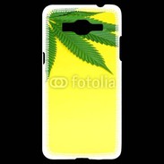 Coque Samsung Grand Prime 4G Feuille de cannabis sur fond jaune 2