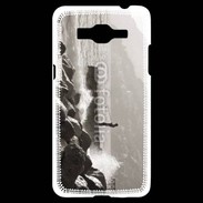 Coque Samsung Grand Prime 4G Pêcheur noir et blanc