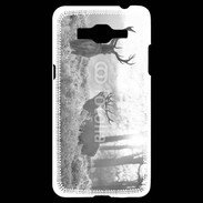 Coque Samsung Grand Prime 4G Cerf en noir et blanc 150