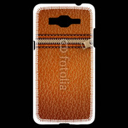 Coque Samsung Grand Prime 4G Effet cuir avec zippe