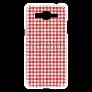 Coque Samsung Grand Prime 4G Effet vichy rouge et blanc