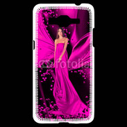 Coque Samsung Grand Prime 4G Mode robe longue fushia