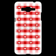 Coque Samsung Grand Prime 4G Mode vichy rouge avec coeur