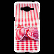 Coque Samsung Grand Prime 4G Mode vichy et petit coeur