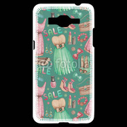 Coque Samsung Grand Prime 4G Fond fashion rose et vert