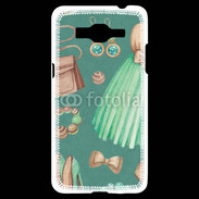 Coque Samsung Grand Prime 4G Fond fashion vert et marron 2