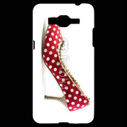 Coque Samsung Grand Prime 4G escarpin petits pois