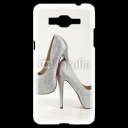 Coque Samsung Grand Prime 4G Escarpins strass argent