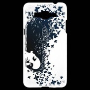 Coque Samsung Grand Prime 4G Woman with a butterflies in hair.
