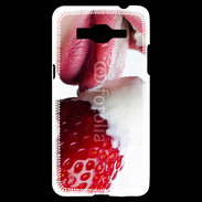 Coque Samsung Grand Prime 4G Fraise et bouche 2