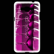 Coque Samsung Grand Prime 4G Verre de vin sur fond rose