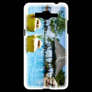 Coque Samsung Grand Prime 4G Pina colada au bord de la piscine