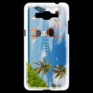 Coque Samsung Grand Prime 4G Couple sautant devant la mer