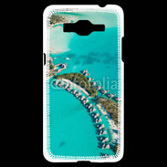 Coque Samsung Grand Prime 4G Vue aérienne Bungalow à Tahiti