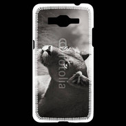 Coque Samsung Grand Prime 4G Lionne en noir et blanc