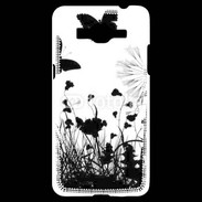 Coque Samsung Grand Prime 4G Papillon en noir et blanc