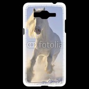 Coque Samsung Grand Prime 4G Cheval blanc dans la neige