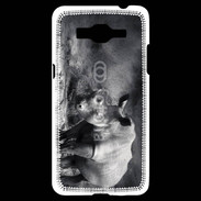 Coque Samsung Grand Prime 4G Rhinocéros noir et blanc
