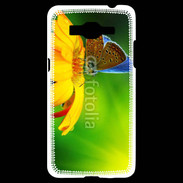 Coque Samsung Grand Prime 4G Papillon posé sur une fleur