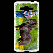 Coque Samsung Grand Prime 4G Petite fille avec son poney