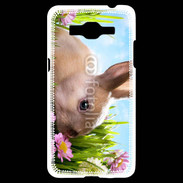 Coque Samsung Grand Prime 4G Lapin et fleurs
