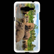 Coque Samsung Grand Prime 4G Groupe d'éléphants à la rivière