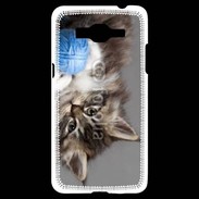 Coque Samsung Grand Prime 4G Chaton et pelote de laine